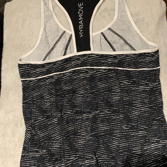 Hyba Racerback Yoga Tank Black & White Size Large - Picture 4 of 10